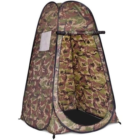 Bärbart popup-campingduschtält-COSTWAY-120x120x190cm-1 person-tillverkad av polyester-bärväska-4 spikar ingår-kamouflerad