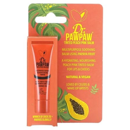 Tinted lip balm - DR PAW PAW - Peach Pink Balm - 10ml - 98% naturlig - Vegansk