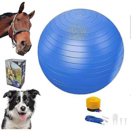 30" Herding Ball, Herding Hesteball Leker For Hester, Mega Herding Hundeballer Med Håndpumpe, Blå Anti-burst Herding Ball For Hester