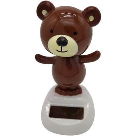 Solbjörn Vicka Skakande Huvud Dansande Leksak Figur Staty Bil Instrumentbräda Dekorationer Ornament