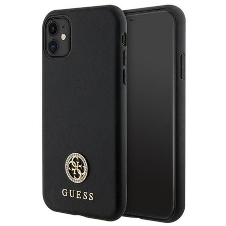 Guess Strass metallogo iPhone 11 / Xr 6,1" etui - svart