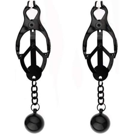 Nippelklemmer for kvinner Kroppsklemmer med bjelleklips for kvinner Menn Vektkuler Kroppsring Kroppskjede Ikke-piercing kroppssmykker (Vektkule)