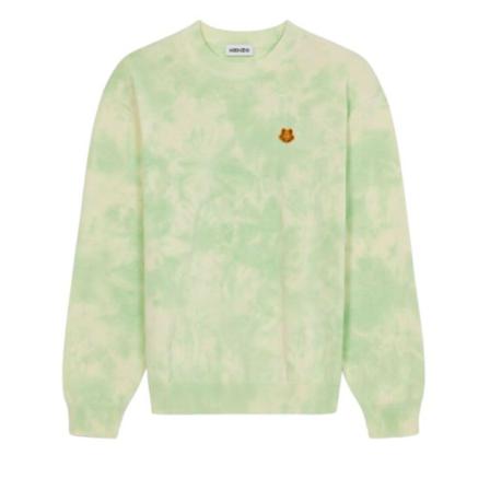 Kenzo, Tiger Crest tie dyed jumper Groen, Heren, Maat:S