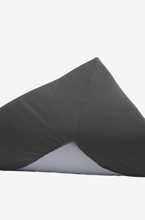 Borås Cotton - Kuvertlagen Cloud - Grå - Faconsyede lagner - 90X200 - Fra Homeroom