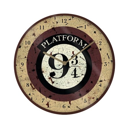 Harry Potter Plattform 9 3/4 Väggklocka One Size Cream/Brown