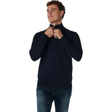 No Excess Pullover half zipper ink , Blauw , Heren , Maat: XL Hoodies & sweatvesten