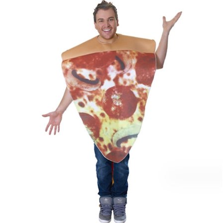 Halloween Pizza-asu Aikuisten Hauska Ruokapuku Unisex-asu