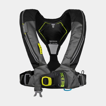 Giubbotto di salvataggio gonfiabile Spinlock Deckvest 6D 170N HRS Black, automatico + cartuccia di CO2 33 grammi, Taglia Unica (50+ kg)