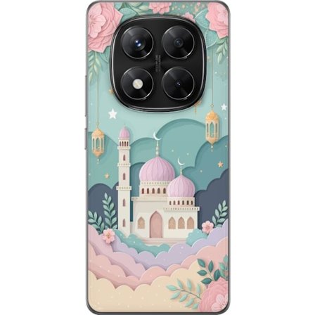 Kompatibelt Mobildeksel til Xiaomi Redmi Note 14 Pro Håndtegnet reiseinspirert mønster med verdenskart, fly, hjerter og vintage eventyrtema