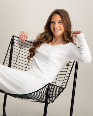 RYVLS Pointelle L/S Tee Valkoinen Topit / Puserot Tytöt - Kids Brand Store