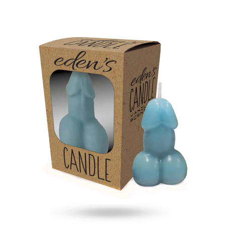 Eden’s Candle - Vanilla Scented Penis - Blue - Shots
