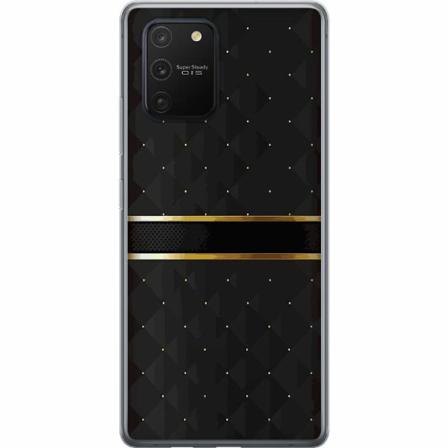Samsung Galaxy S10 Lite Genomskinligt Skal Golden Stripes