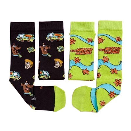 Scooby Doo Unisex Vuxen The Mystery Machine Strumpor (2-pack) 9