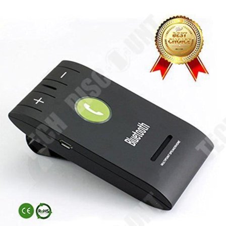 FM-sändare - TECH DISCOUNT - Bluetooth - Handsfree-samtal - MP3-spelare - Svart