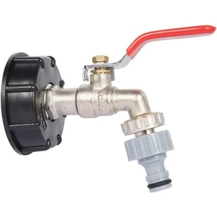 【PP】IBC Tank Adapter S60X6 Ersättningsventilanslutning 1/2 " slang-FA7-