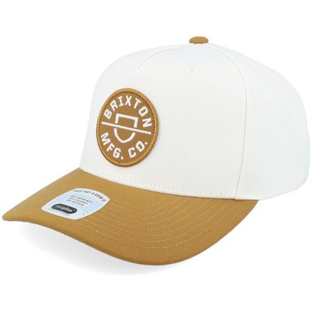 Brixton - Black adjustable Czapka Z Daszkiem - Crest C Mp Snapback Washed Copper/Off White A-Frame Adjustable @ Hatstore