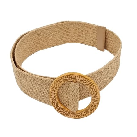 Complement 5 Cm Bälte Naturlook Med Runt Spänne Skärp Dam Beige ONESIZE
