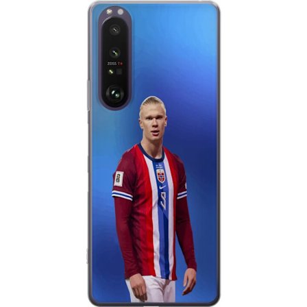 Kompatibelt Mobildeksel til Sony Xperia 1 III Erling Haaland Manchester City Norge fotball angriper toppspiller utrolig målproduksjon kraftig rask og