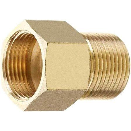 Koppling i mässing för högtryckstvätt, metrisk M22 15 mm hane till M22 14/15 mm hona invändig gänga slangadapter (FMY)