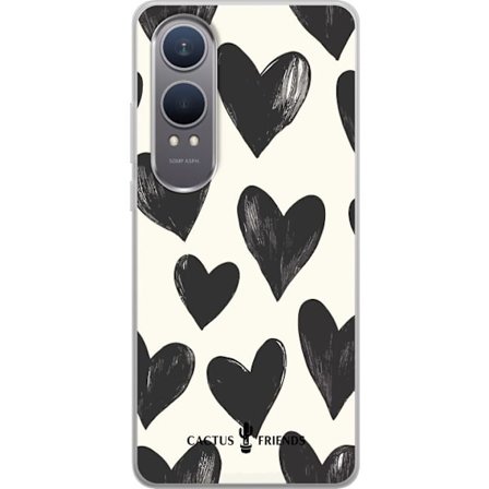 Kompatibel Mobilcover til OnePlus OnePlus Nord CE4 Lite Cactus and Friends - Bold Black Love Pattern