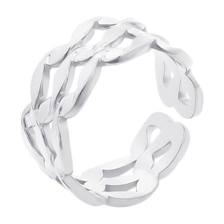 4st Öppen Ring Justerbar Ring SILVER SILVER