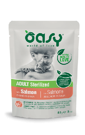 Oasy Wet Bocconcini Al Salmone Gatti Adulti Sterilizzati Busta