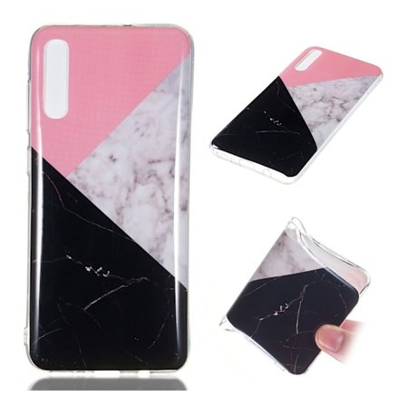 Samsung Galaxy A70 enkelt marmormønstret cover - stil D