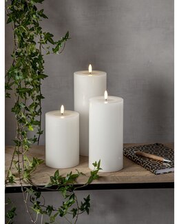 LED Pöytäkynttilä Flamme Flow Iso Valkoinen