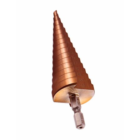 HSS M35 Kobolt Trinnskjær 4-32mm, Drill Bits Rett Spor H