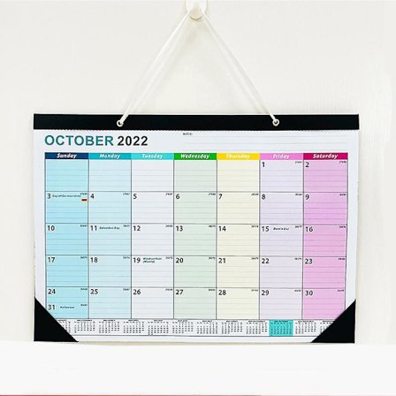 2022-2023 Desk/wall Calendar 2-in-1 | Colorful Lump | Thick Paper | Corner Protectors