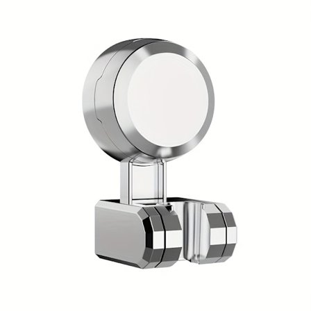 Dusjhodeholder med sugekopp - Allsidig baderomstilbehør med sugekoppstøtte, bærbar med forbedret stabilitet og fleksibilitet [DB]