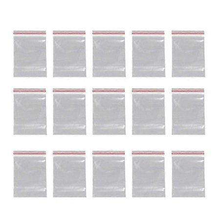 500 stk. gjennomsiktig pose med glidelås, plastdisplayforseglingspose, matoppbevaringspose, plastemballasjepose (5 x 7 cm) [HK]