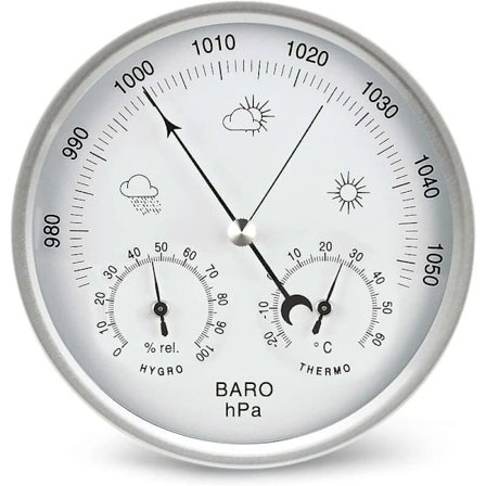 Analog barometer værstasjon med termometer hygrometer