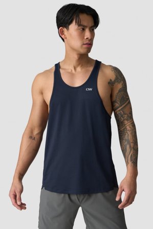 ICANIWILL - Stride Stringer Top Navy - Träningslinne - Herr - Träningskläder från ICIW