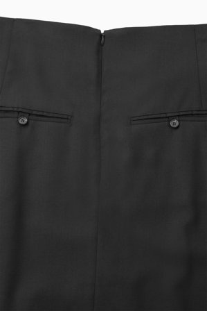 COS Femme Jupe Longue Laine in Noir