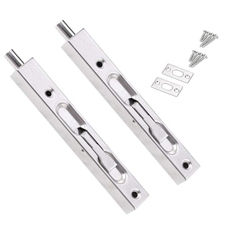 Dørbolter. Bolt Bolter 2-pakning Rustfritt Stål Bolter Med Skruer Skyvedørslås