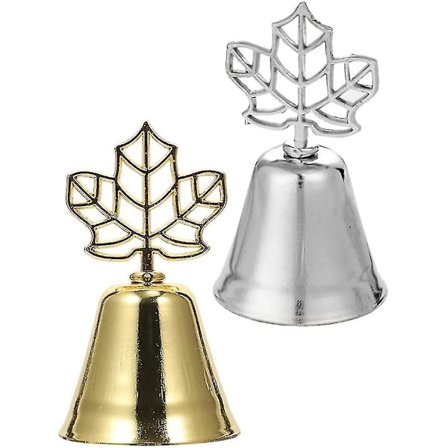 Hääkello Paikkakortinpidikkeet Metalli Kellot Muistiinpanojen Pidikkeet Kuvakorttien Leikkeet Muistiinpanojen Valokuvien Teliin (Kulta+ Hopea) (2kpl)