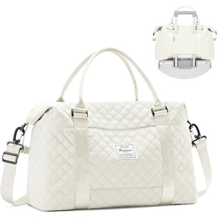 Weekendbager for kvinner med toalettvesker, reiseduffelbag med våte lommer og trolleyhylser, overnattingsbæreveske sportsduffelbag