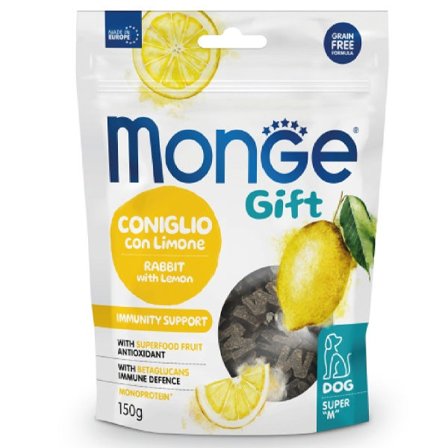 Monge Snack Super M Immunity Support Per Cani Coniglio Con Limone