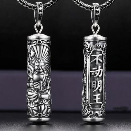 Retro Buddha Shurangama Mantra Halsband för Män Smycken Mode Silver 925 Halskedja Manligt Halsband Pojke Födelsedagspresent