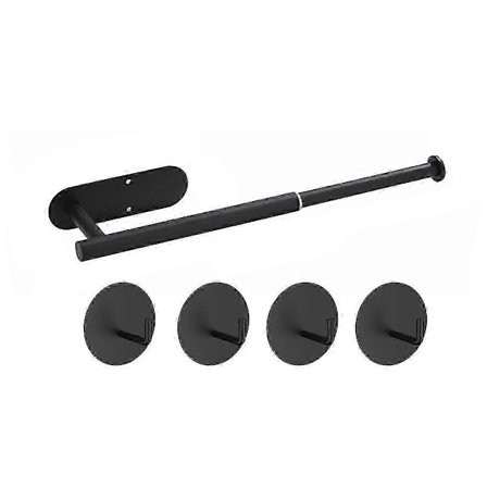 Håndklædestang uden boring, udtrækkelig håndklædestang til limning til badeværelse og køkken, viskestykkeholder NY