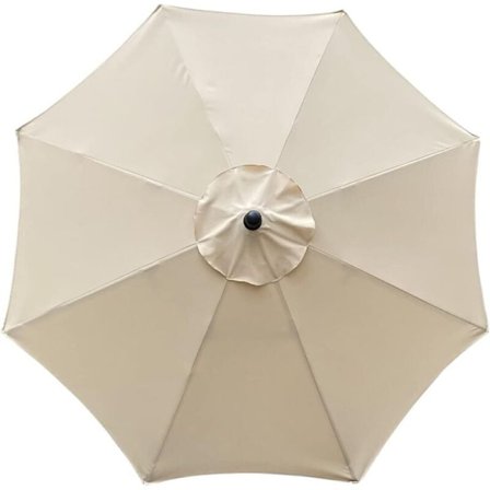 Vandtæt Anti UV Udskiftnings Parasol Cover 3m Beige 8 Ribber Stof