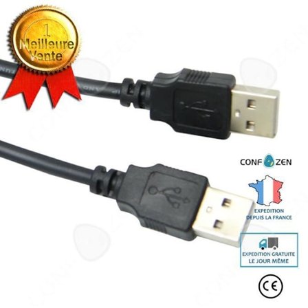 USB 3.0 A till A - CONFO - 2 meter - Datatransfer - Laddning - Svart