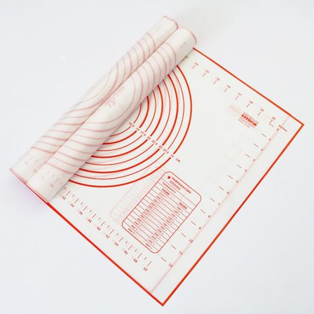 Sklisikker silikonbakematte, non-stick deig - Bpa-fri (2 stykker, rød)