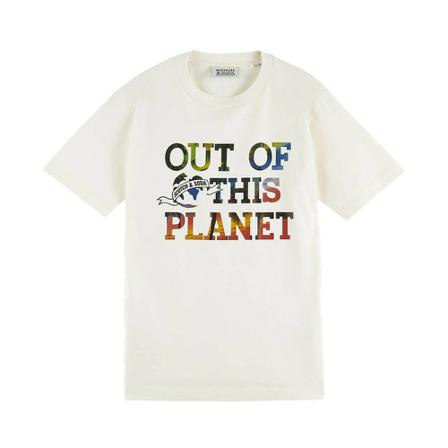 Scotch & Soda T-shirt , Beige , Heren , Maat: M