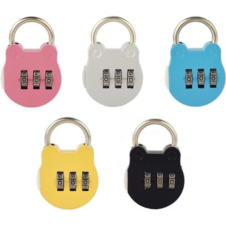 5 st mini hänglås med tecknad film, litet skåphänglås, färghänglås,