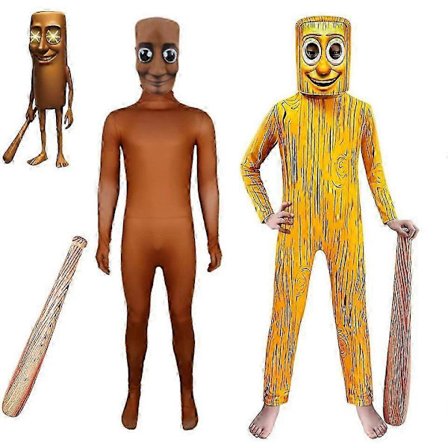 Brainrot Tung Tung Tung Sahur Jumpsuits Gutter Halloween Cosplay Kostyme Dress B