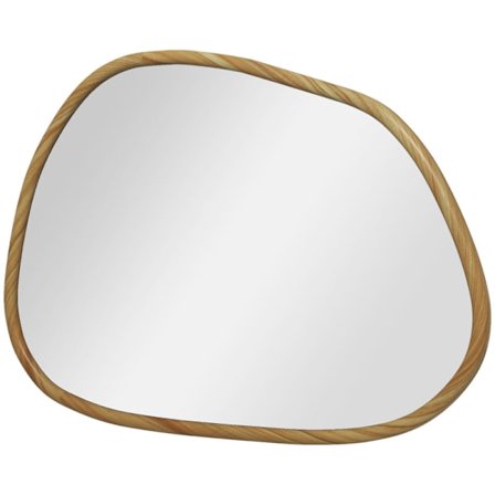 Rootz Wall Mirror - Vintage Design - Dekorativ spegel - Massiv träram - Enkel installation - Mångsidig användning - 80cm x 2,1cm x 60cm