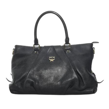 MCM Pre-owned, Pre-owned Leatherhandbags Zwart, Dames, Maat:ONE Size
