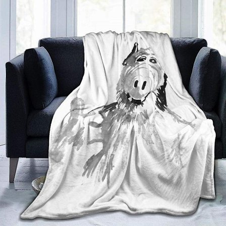 Alf Tummen Upp Slängfilt Mjuk flanell fleecefilt kompatibel med soffa, säng, soffa, stol kontor, resor, camping